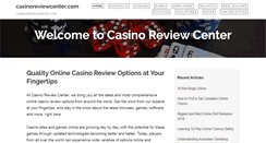 Desktop Screenshot of casinoreviewcenter.com